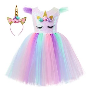Costume da Principessa <span class=keywords><strong>Rapunzel</strong></span> Blu con Cristalli per Bambine, Abito in Poliestere per Feste di Compleanno e Halloween, Disponibile - Product Image 2