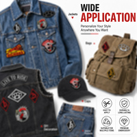 Patchs de moto, patchs brodés pour motards, badges brodés tête de mort, patchs thermocollants pour motards.