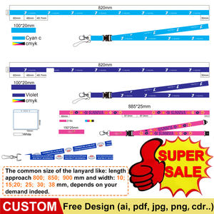 プロモーションカスタム印刷ロゴロープワークPUレザーランヤードIDカードバッジ付きホルダーネックストラップ教師ポリエステルストラップ - Product Image 5