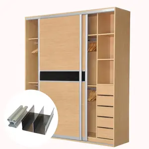 Cabinet Kitchen Closet Door Aluminum Frame Aluminium Profile For Wardrobe Glass Door