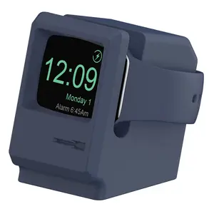 2024 sıcak satış yeni Retro bilgisayar tasarım silikon akıllı saat şarj standı tutucu Apple için İzle şarj 7 6 5 4 IWatch 3 2 1