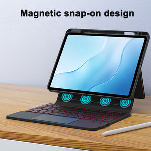 Laudtec Magnetic Detachable <b>Keyboard</b> Case for iPad Pro M5, 7‑Color Backlit <b>with</b> Multi‑Angle Stand, Wholesale OEM <b>Custom</b> - Product Image 2