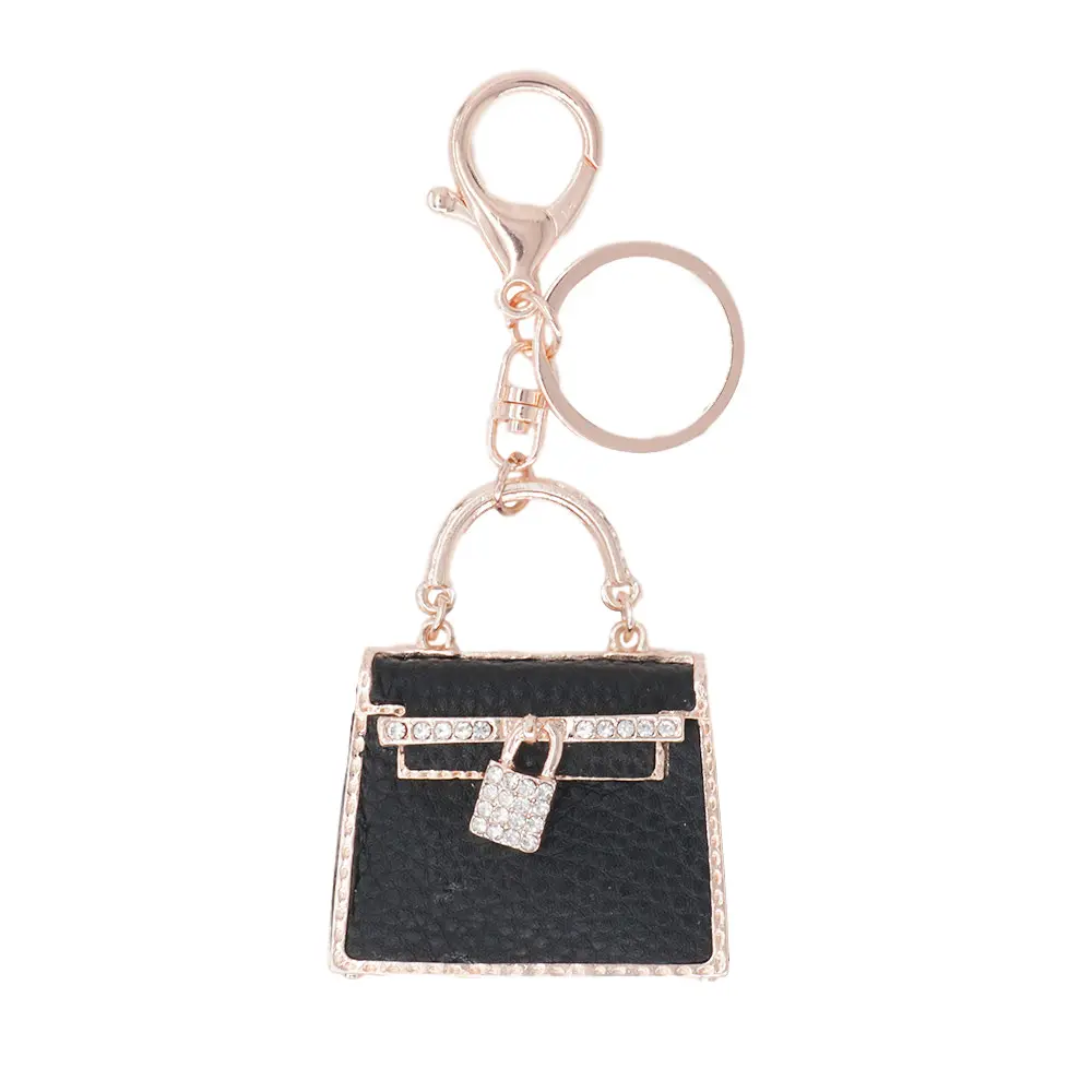 Hot Sale Luxury Leather Key Chain For Women Handbag Pendant Car Key Ring Bag Purse Charm Keychains