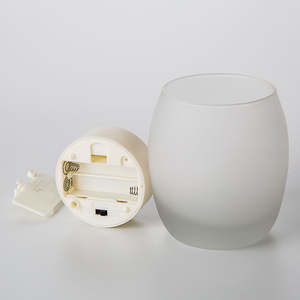 <span class=keywords><strong>Bougie</strong></span> <span class=keywords><strong>LED</strong></span> sans flamme Mermei 3D avec capteur de souffle, en cire de paraffine ivoire, D8xH9cm, à piles, pour la décoration intérieure - Product Image 3