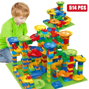Labyrinth Ball Trichter Kinder Bausteine Set Puzzle Rennstrecke Kunststoff Sicherheit Diy Bildungs bausteine Spielzeug