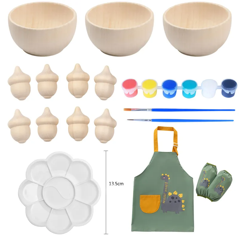 New Arrival Wooden Craft Painting Kit for Boys Girls DIY School Family Creative Supplies Gift Decoration Home Decor