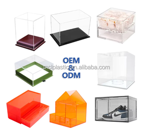 Kotak <span class=keywords><strong>Display</strong></span> mobil Model ramah lingkungan transparan akrilik Modern kustom pabrik dengan lampu LED untuk tampilan produk toko - Product Image 5