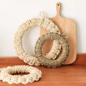 เสื่อแกลบข้าวโพดทอด้วยมือธรรมชาติสำหรับวางโต๊ะทันสมัยไม่เหมือนใครวัสดุเป็นมิตรกับสิ่งแวดล้อม - Product Image 3