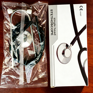 Stéthoscope à tête simple ou double, en métal et caoutchouc, vente en gros, stéthoscope en aluminium pour adultes et enfants - Product Image 1