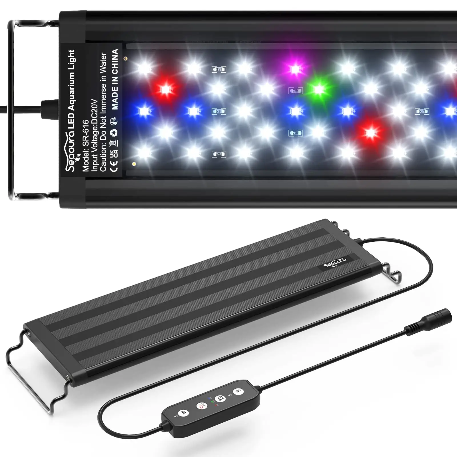 Éclairage de réservoir de poissons de récif de corail RVB à spectre complet de haute qualité lumière d'aquarium LED plantée d'eau douce pour réservoir de poissons de 120cm