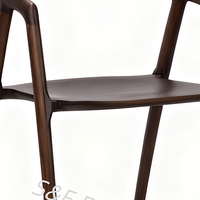 Chaises de salle à manger en bois massif de noyer moderne, durables et faciles à nettoyer, pour la maison, les restaurants, les hôtels et les cafés