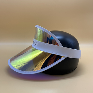 Fabricants Chapeau de soleil d'été en PVC unisexe avec visière <span class=keywords><strong>holographique</strong></span> et protection UV - Product Image 4