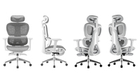 Chaise Pivotante de Bureau à Domicile Moderne Ergonomique Réglable avec Accoudoir Chaise de Bureau Blanc Nouveau Modèle