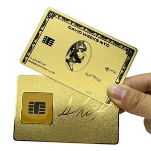 Biglietto da visita in metallo NFC personalizzato di fascia alta con codice Qr NFC 4K Gold NFC biglietto da visita in metallo con Logo personalizzato inciso - Product Image 2