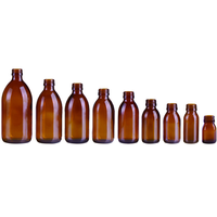 Bouteille de sirop d'ambre clair avec bouchon à vis 30ml 60ml 100ml 125ml 150ml 200ml 300ml 500ml Capacités