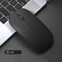 Mouse Nirkabel Komputer USB Slim 2.4Ghz Murah Tahan Lama DPI Dapat Disesuaikan Hemat Daya Senyap Desain Ergonomis Simetris untuk