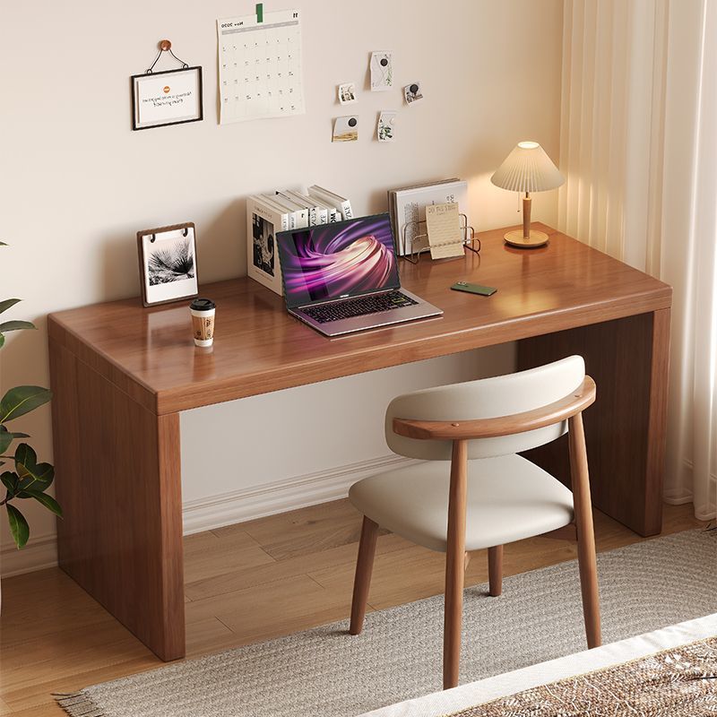 Walnut-colored single table, 100x60x75 cm
