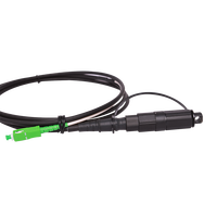 Kabel Drop Mini SC APC 1F Single Mode FTTH Tahan Air IP68 Pra-Konektor