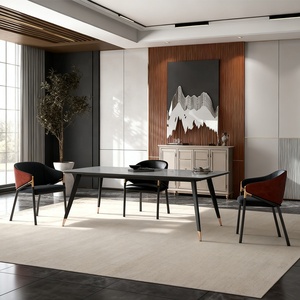 Taille personnalisée Noir <span class=keywords><strong>Table</strong></span> À Manger Chaises Ensemble Design Moderne Mobilier <span class=keywords><strong>Extensible</strong></span> <span class=keywords><strong>pour</strong></span> La Maison ou Hôtel <span class=keywords><strong>pour</strong></span> Appartement Salle À Manger - Product Image 4
