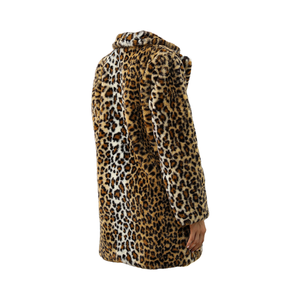 <span class=keywords><strong>Manteau</strong></span> en fausse fourrure mi-long à col tailleur imprimé léopard, nouvelle mode automne-hiver pour femmes - Product Image 3