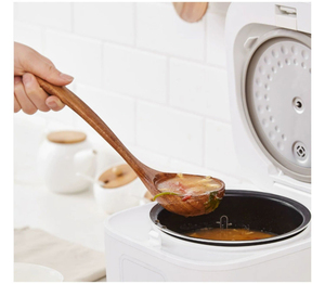 Juego de Utensilios de Cocina <span class=keywords><strong>Zulay</strong></span> de 9 Piezas de Madera de Teca con Acabado Liso Antiadherente y Agarre Cómodo - Juego de Regalo de Cocina de Teca Natural - Product Image 5