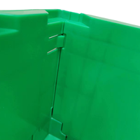 QS Offre Spéciale prix d'usine pliable pliant stockage en plastique boîte de déménagement conteneurs caisse empilable grandes caisses en plastique