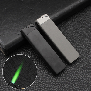 Briquet gonflable long 2026, briquet métallique coupe-vent à flamme verte, vente en gros d'accessoires pour fumeurs pour hommes et femmes - Product Image 4