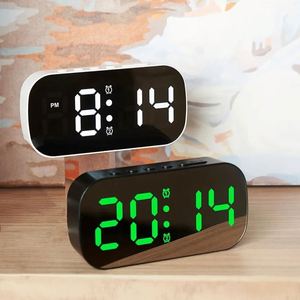 Digital Alarm <b>Clock</b> Desktop Table <b>Clock</b> Temperature Calendar <b>LED</b> Display Electronic Alarm <b>Clocks</b> Snooze Night Mode 12/24H - Product Image 4