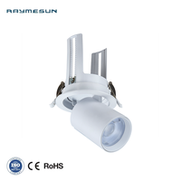Projecteur LED orientable 15W encastré, à angle réglable, pour mur de fond, lampe de plafond télescopique, éclairage de salle d'exposition