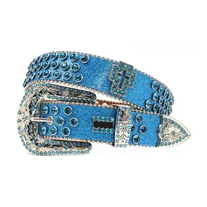 Factory Sale Hochwertiger Western Cowboy Cowgirl Strass gürtel Designer Diamant gürtel