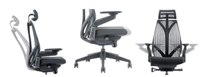 Chaise de bureau en maille <span class=keywords><strong>Ergo</strong></span> Chaise d'ordinateur de direction confortable et ergonomique Angle d'inclinaison réglable et bras rotatifs Chaise de bureau en maille - Product Image 4