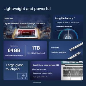 Portátiles Comerciales EliteBook 845 G11 al por Mayor, Portátiles de Oficina de 14 Pulgadas, AMD Ryzen 7, 32 GB, SSD de 1 TB, 45% NTSC IPS, Delgados y Ligeros - Product Image 3