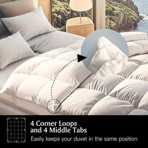 Edredón de Lujo con <span class=keywords><strong>Relleno</strong></span> de Plumas y Plumón de Ganso de Calidad Hotelera 5 Estrellas, con Costuras Dobles y Diseño Baffle Box - Product Image 3