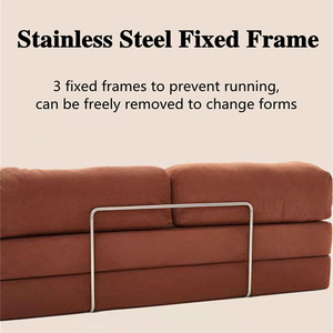 Modular <b>Sofa</b> With Integrated <b>Sponge</b> Square Shape Art Pattern <b>For</b> Minimalist Living Room - Product Image 4