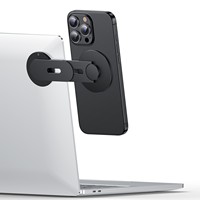Support de téléphone portable magnétique en alliage d'aluminium à fixation latérale, hauteur réglable, pliable, poignée flexible pour ordinateur portable et voiture
