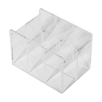 Pochette de maquillage transparente en PVC personnalisée, trousse de toilette transparente portable avec séparateur acrylique amovible