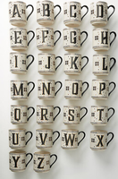 Exquisita Taza de Cerámica de 14 oz con Diseño de Letras, Apta para Lavavajillas, para Disfrutar de Café, Té y Capuchino, Decoración para el Hogar