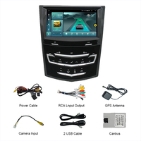 Topway 2 Din Radio mobil Android, pemutar Dvd mobil Din ganda, Stereo navigasi Gps untuk Cadillac ATS ATSL 2013 dengan Mic