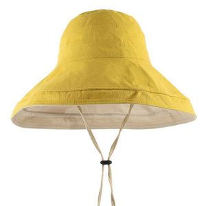 Women Double Sided Summer Fisherman Hat Spliced Big Brim for Spring Autumn Reversible Foldable <b>Sunscreen</b> Casual Bucket Hat - Product Image 1