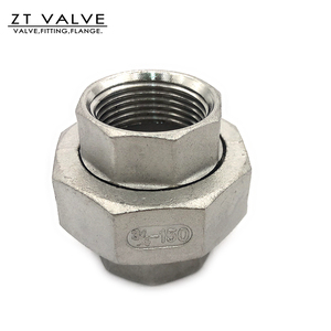 Raccord de tuyauterie en acier inoxydable 150 lb 304 <span class=keywords><strong>316</strong></span> filetage mâle femelle union NPT BSP - Product Image 4