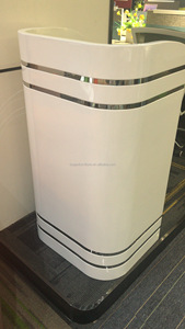 Nhỏ Mini Độc Đáo Vàng Và Trắng Xách Tay Hiện Đại Truy Cập Hình Bầu Dục Showroom Hiển Thị Bàn Thanh Vẻ Đẹp Salon Thu Ngân Bàn Tiếp Tân - Product Image 3