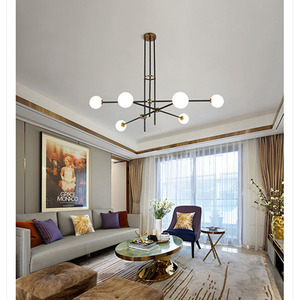 Moderne Noordse Witte Lamp Glas Decoratieve Kroonluchter Hanglamp Voor Woonkamer - Product Image 5