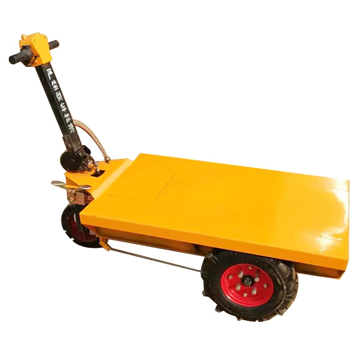 600 Kg Platform Handkar Voor Bouw Kleine Elektrische Handtrolley Vrachtwagen