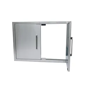 Custom Outdoor Kitchen Grill Accessories 304 Kitchen Stainless Steel Cabinet Door Bbq Cast Iron Doors