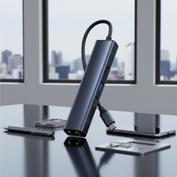 Docking Station USB C 8 in 1 in Alluminio con HDMI 4K, Ethernet RJ45, Lettore Schede SD/TF, Hub PD 100W per MacBook, Fotocamere DSLR e Laptop