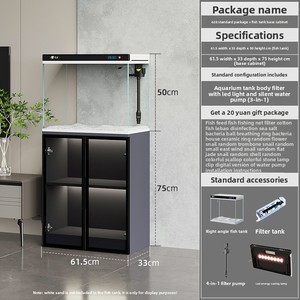 <span class=keywords><strong>Aquarium</strong></span> vertical intégré en verre avec meuble, filtre supérieur intelligent, <span class=keywords><strong>aquarium</strong></span> sur pied pour la maison - Product Image 6