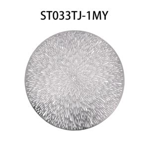 Manteles individuales de plata de PVC de lujo contemporáneo, mesa hueca, decoración del hogar, alfombrillas y almohadillas de lujo - Product Image 2