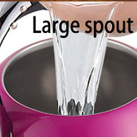 Bouilloire à thé en acier inoxydable à fond à induction pour cuisinière à gaz chinoise, bouilloire sifflante avec revêtement coloré