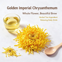 Thé de chrysanthème en soie dorée de qualité supérieure en gros |   Thé aux fleurs entières séchées naturelles Huang Ju