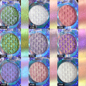 Nhãn hiệu riêng Tùy chỉnh cao sắc tố trang điểm mắt thay đổi màu sắc lâu dài kim loại multichrome ép Tắc Kè Hoa phấn mắt - Product Image 3